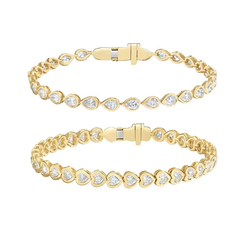 8K Solid Gold Bracelet Lab Grown Diamond Tennis Bracelet